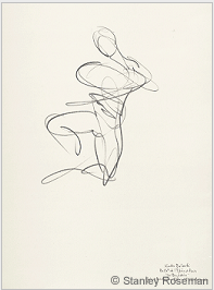 Drawing by Stanley Roseman, "Kader Belarbi," Paris Opra Ballet, 1996, Pencil on paper, Teylers Museum,The Netherlands.  Stanley Roseman.