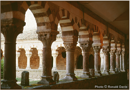 The Romanesque cloister of San Pedro de Cardea, Castile, 1998.  Photo by Ronald Davis.