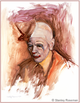 Painting by Stanley Roseman of Frosty Little, Director of Clowns, Ringling Bros. and Barnum & Bailey Circus, 1977, Musee des Beaux-Arts, Bordeaux.