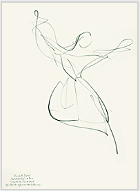 Drawing by Stanley Roseman, "Elisabeth Platel," 1996, Paris Opra Ballet, pencil on paper, Muse dArt Moderne et Contemporain, Strasbourg.  Stanley Roseman