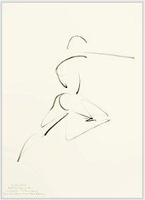 Drawing by Stanley Roseman, "Nicolas Le Riche," 1996, Paris Opra Ballet, pencil on paper, Uffizi, Gabinetto Disegni e Stampe, Florence.  Stanley Roseman