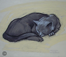 Drawing by Stanley Roseman, "Monsieur Gris," 2007, chalks on paper, Collection of the artist.  Stanley Roseman.